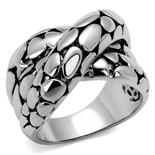 JCE1308 Rhodium Brass Ring with Epoxy  in Jet