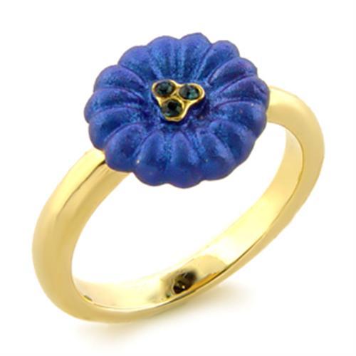 JCE091 Gold White Metal Ring with Top Grade Crystal  in Montana
