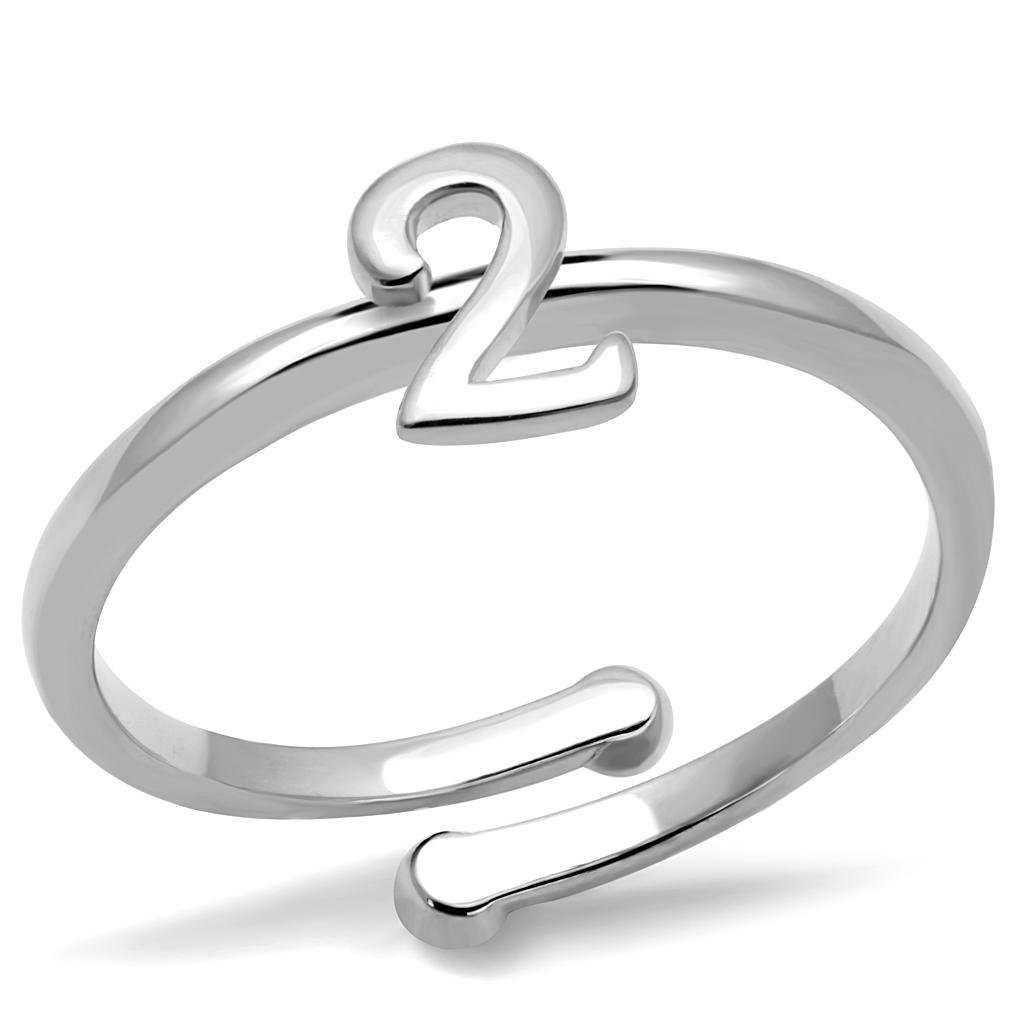 JCE4009 Rhodium Brass Ring with No Stone