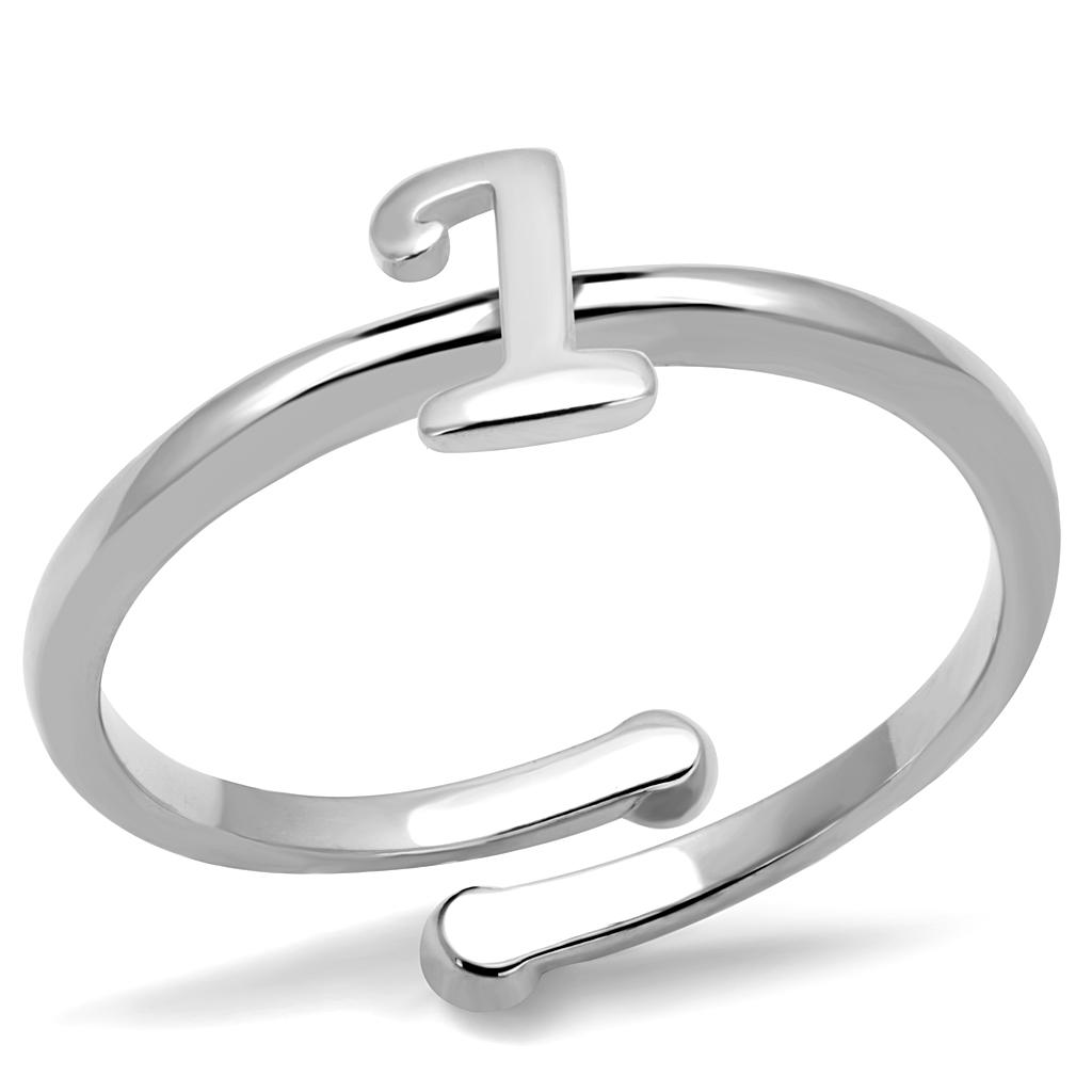 JCE4019 Rhodium Brass Ring with No Stone
