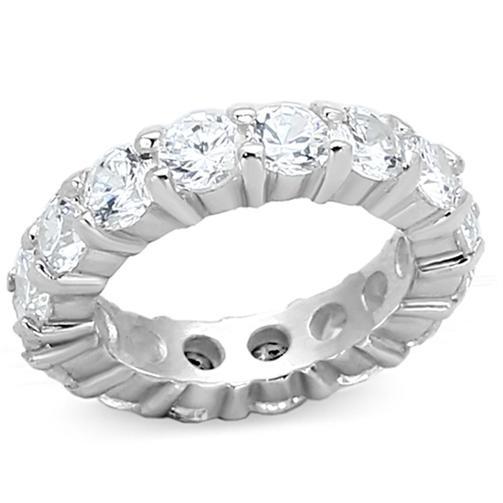 JCEAS932 Silver 925 Sterling Silver Ring with AAA Grade CZ  in Clear