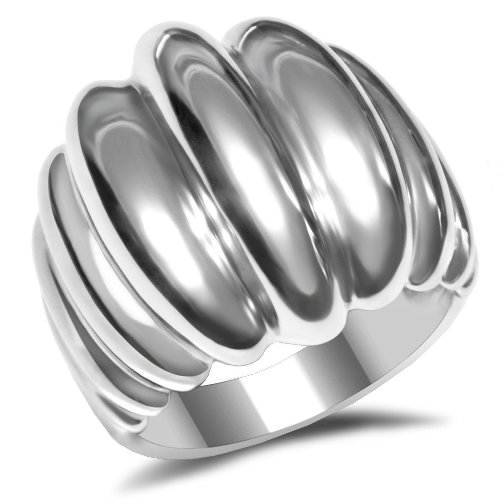 JCE035 High polished (no plating) Stainless Steel Ring with No Stone