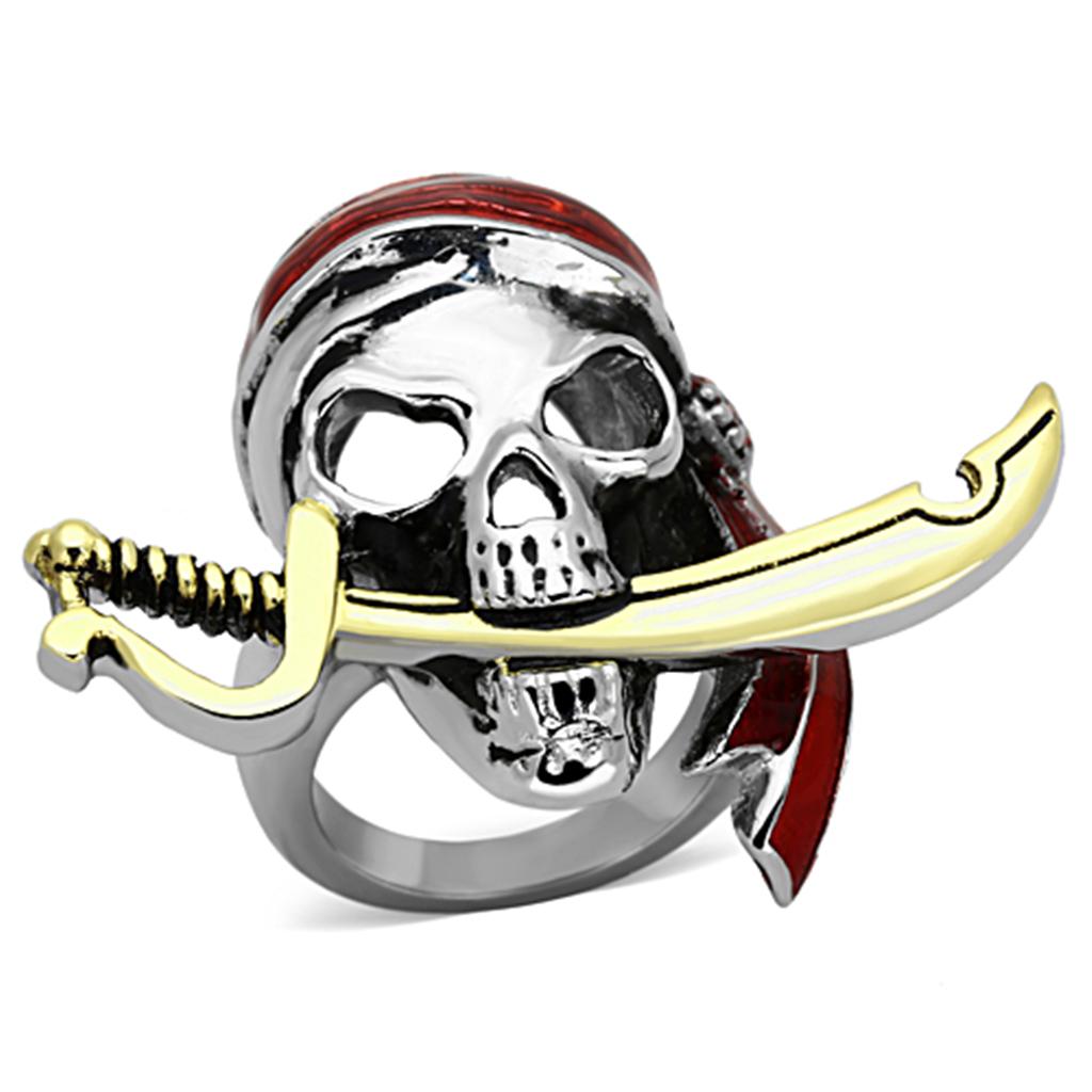 JCE1205 Two-Tone IP Gold (Ion Plating) Stainless Steel Ring with Epoxy  in Siam