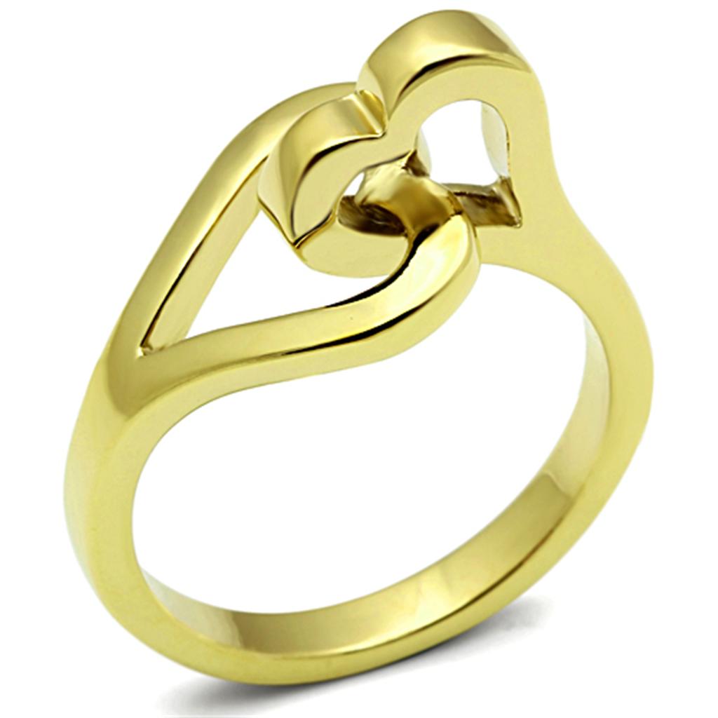JCE1382 IP Gold(Ion Plating) Stainless Steel Ring with No Stone