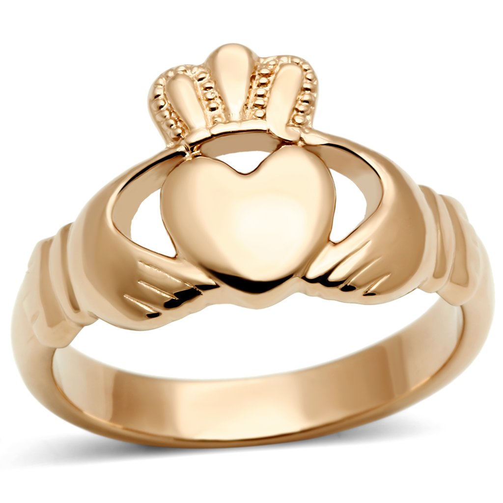 JCE160R IP Rose Gold(Ion Plating) Stainless Steel Ring with No Stone