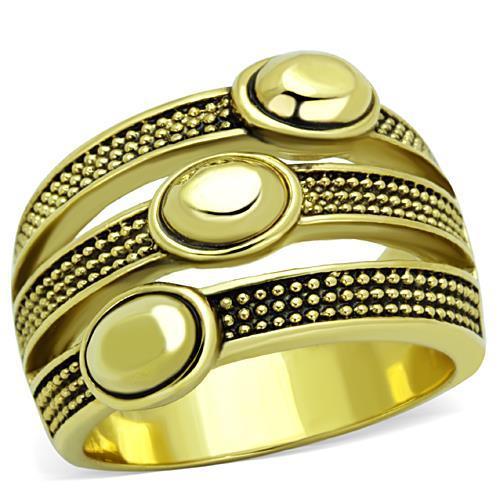 JCE1718 IP Gold(Ion Plating) Stainless Steel Ring with Epoxy  in Jet
